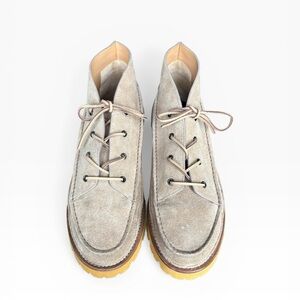 Rare “Extra Light” |Tan Suede Boot |Golden Yellow Lug Soles| Italian EU 45 |